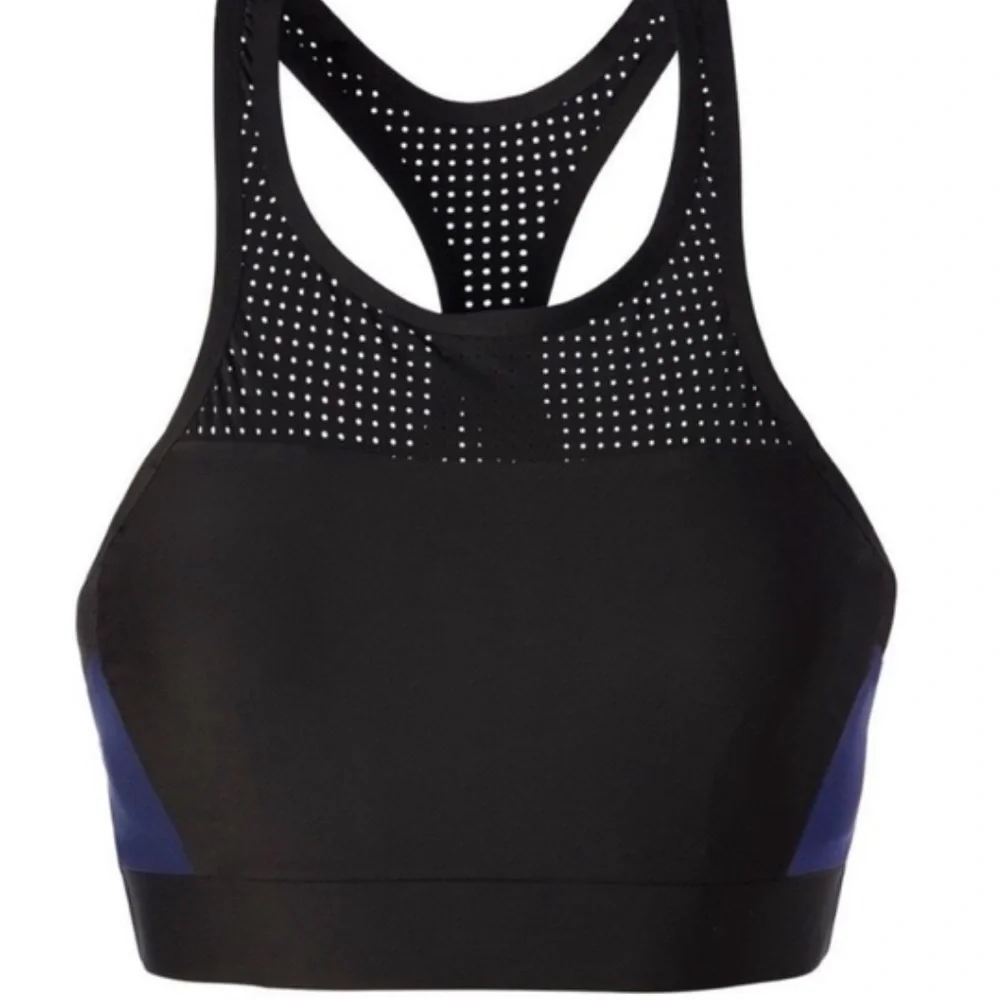 NWT Athleta Bonaire Bikini Top Navy/Black Size Small.
